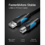 Vention USB 2.0 A Male to Printer Cable 10 Meter (VEN-VAS-A16-B1000)