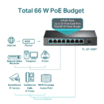 TP-Link TL-SF1008P 8 Port FastEthernet Switch with 4-Port PoE (TL-SF1008P) - Image 5