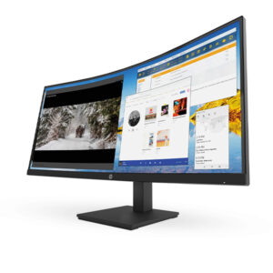 HP P34hc G4 34" WQHD Curved Monitor | USB-C, HDMI, DisplayPort | Black
