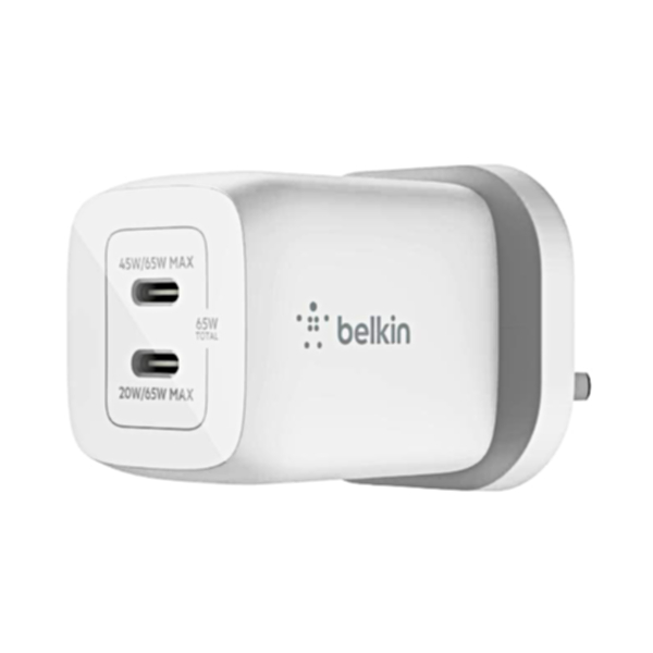 Belkin BoostCharge PRO Dual 65W USB-C PD GaN Fast Charger