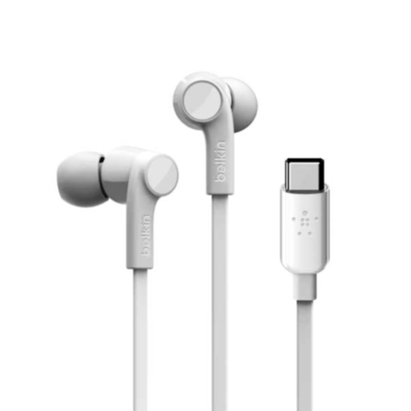 Belkin SOUNDFORM Headphones with USB-C Connector (White)