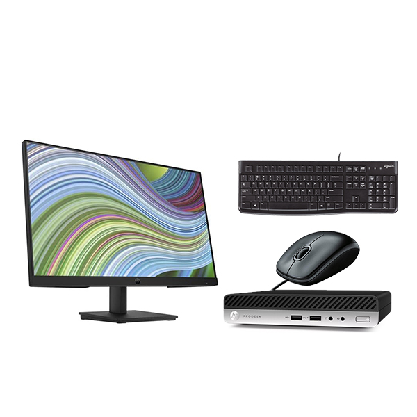 HP ProDesk 400 G5 DM All-in-one Combo | Intel Core i3 | 8GB | 500GB HDD | Windows 10 Pro | 24" HP P244 screen with Keyboard and Mouse