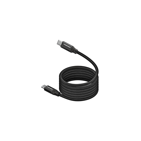 Promate 60W Fabric Braided USB-C Cable